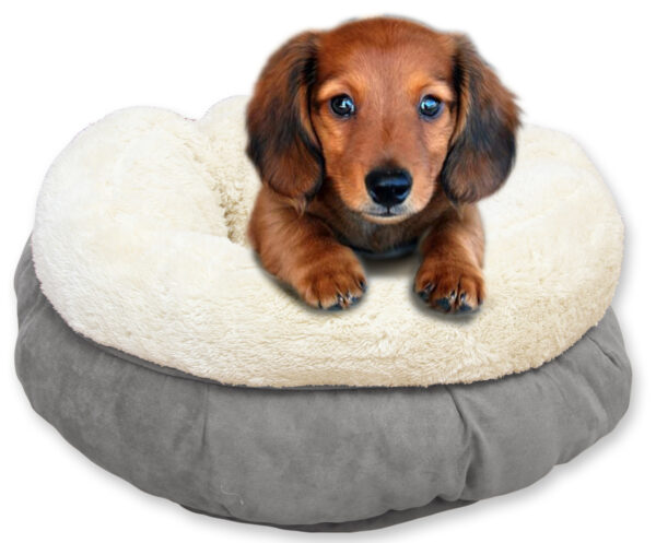 AFP Lambswool Donut Bed TAN Beige - Image 3