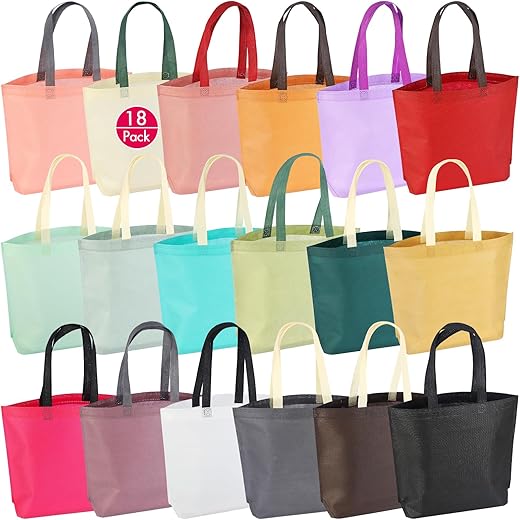 12 Multi-Color Non-Woven Tote Bags: The Ultimate Shopping Sidekick!